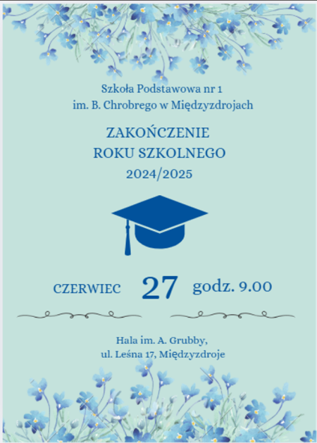 Zakończenie roku szkolnego 2024/2025