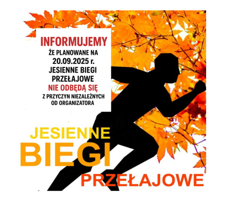 ODWOŁANE - Jesienne Biegi Przełajowe