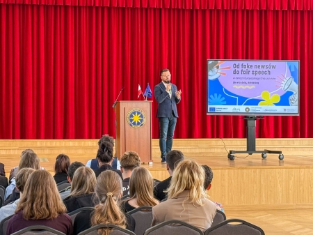 Podziękowanie za udział w warsztatach pt. „Od fake newsów do fair speech”